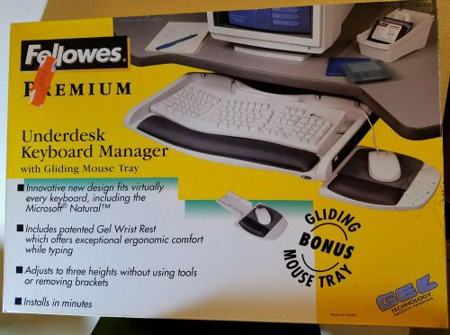 FELLOWES PREMIUM UNDERDESK KEYBOARD MANAGER DRAWER WITH GLIDING MOUSE TRAY