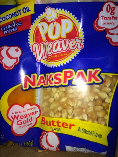 Pop Weaver Portion Pack Popcorn l For 4 Oz. Popper l 6/5.5 Coconut Oil Popcorn