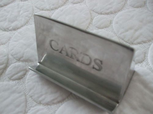 POTTERY BARN Business Card Holder That Says CARDS  NEW