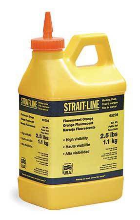 IRWIN STRAIT-LINE 65205 Marking Chalk Refill, HiVis, Orange, 2.5 lb