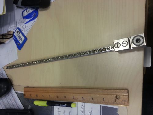 Ilsco aluminum ground bar al9cu nb22 - 49 terminal, 45 screws, 17&#034; long(as is) for sale