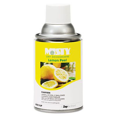 Misty Metered Dry Deodorizer Refills, Lemon Peel, 7oz, Aerosol, 12/Carton
