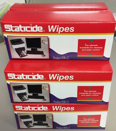 Staticide Wipes Product #SW-12 (8 boxes; 24 each)