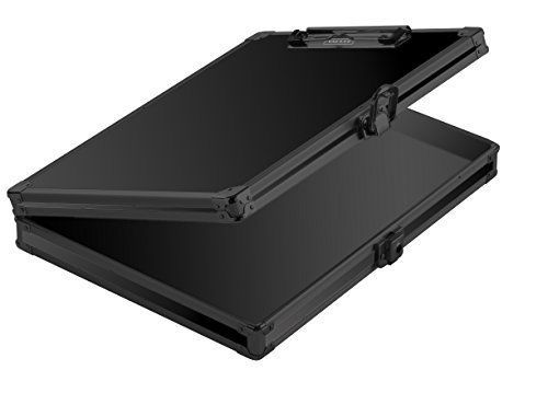 Vaultz locking storage clipboard 2.15 x 12.75 x 9.75&#034; es tactical black (vz0 new for sale