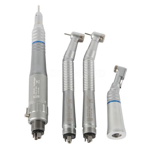 2 Dental High Speed Handpiece + Low Speed Contra Straight Angle Air Motor 4H XD4