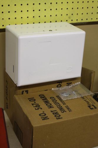 (2) fort howard singlefold paper towel dispenser nib model 567-01 w/keys usa for sale