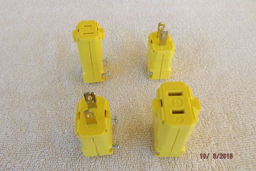 HBL5866VY &amp; HBL5869VY 2p 2w 125v non-grounding plug/connector polarized lot of 4