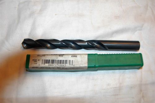 Usa made 43/64 jobber length drill bit hss for sale