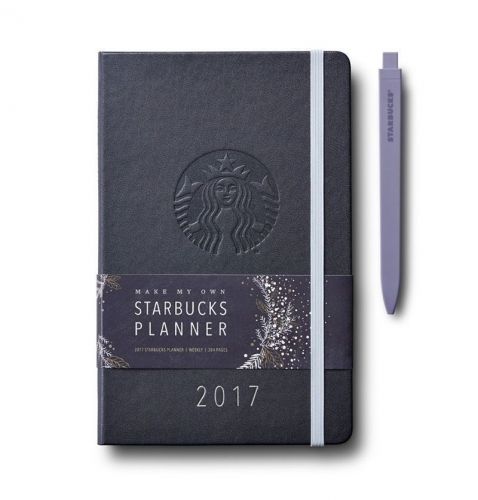 Starbucks korea moleskine planner 2017 with pen _ black color weekly planner for sale