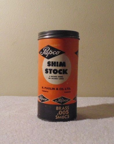Vintage Papco Brass Shim Stock .005 SM6C5