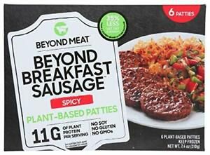 Beyond Meat Breakfast Sausage Patties Spicy 7.4 Oz 88.8 Ounce Pack of 12
