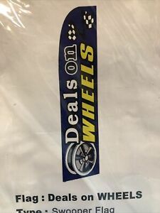 DEALS ON WHEELS 12ft Feather Banner Swooper Flag - FLAG ONLY  30” WIDTH
