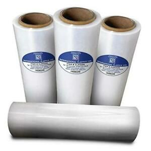 18&#034; Stretch Film/Wrap 1200ft 500% Stretch Cling Durable Adhering 4 Pack Clear