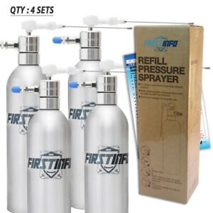 FIRSTINFO 4 Sets Aluminum Fluid Oil Pressure Storage Sprayer Can