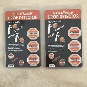Shock Watch Drop Detector Intended For Use Packages Up To 50 Lbs. Two Packs New