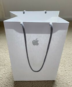 Apple Retail Shopping Store Bag – 11” x 8” x 5” white With Logo Rope Handles