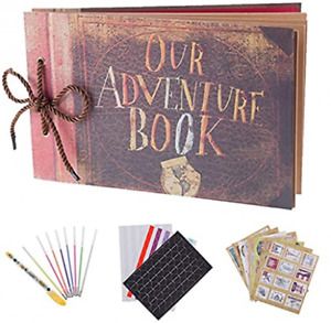 RECUTMS Our Adventure Book Scrapbook Pixar Up Handmade DIY Family brown