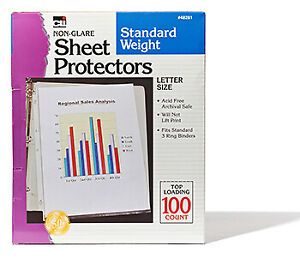 Charles Leonard CHL48281 Sheet Protectors Non Glare 10-Box