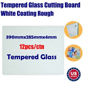 12/CTN Blanks Tempered Glass Cutting Board Rough 390mmx285mmx4mm for Sublimation