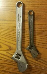 Vintage Pair Of Cresent Wrenches 8&#034; &amp;12&#034;. Jamestown N.Y. USA