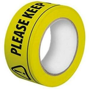 Please Keep A Safety Distance of 2 Meters Floor Tape 33mx48mm Distancing Sticker
