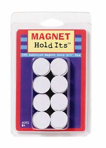 Dowling Magnets Magnetic Dot with Adhesive Backing, 3/4 Inch Diameter, Pack of