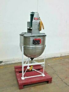 30Gal. Lee Stainless Steel Jacketed Kettle 45psi@300°F with High Shear Agitation