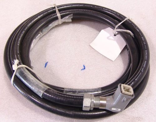 liquidtite flexible conduit 1/2&#034; 140&#034; harting plug 14ga wire unused