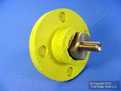 Leviton yellow 17 series ect cam plug panel receptacle thread stud 690a 17r22-y for sale