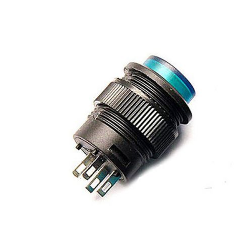 3x 4pin led light off(on) self-locking latching push button switch 3a 250v green for sale