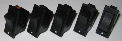 5 x miniature rocker switches - spst - 125v 15a - 1/2 hp - swann industries for sale