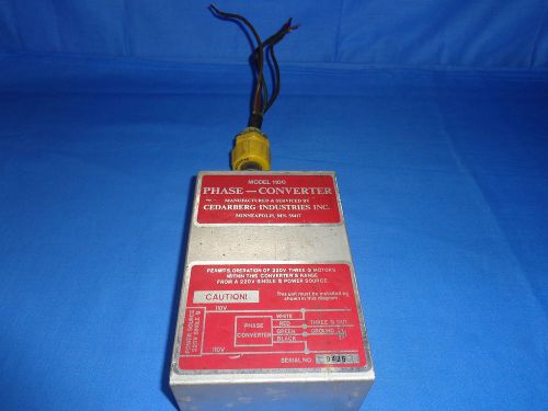 GOOD USED PHASE CONVERTER 1/4 to 1/2 HP From Single to 3 phase CEDARBERG 1100
