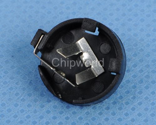 10pcs cr1220 button coin cell battery socket holder case black color cr1220 for sale