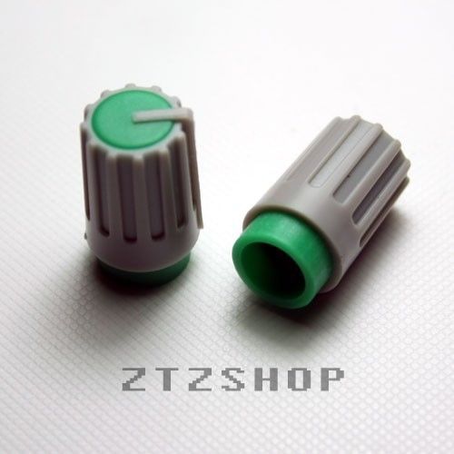 2 x Knob Grey with Green Mark for Potentiometer Pot - ZTZSHOP- Free Shipping