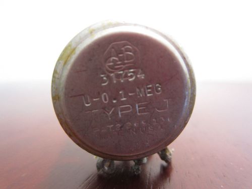 Allen Bradley 31754 U-0.1-MEG Type J Potentiometer