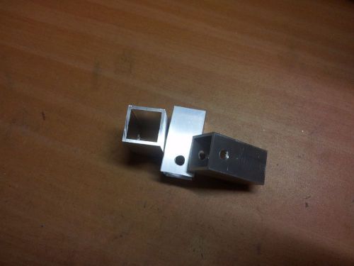 Aluminum rectangle hollow bar 25x25x50mm, 2mm thickness with through holes 7mm