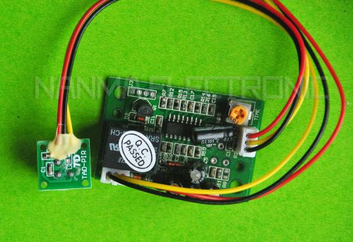 12v pir ir pyroelectric infrared module relay output adjustable for sale