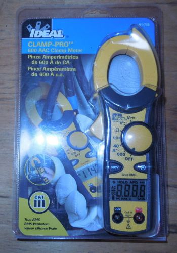 Ideal #61-746 clamp pro 600 aac clamp meter new never opened for sale