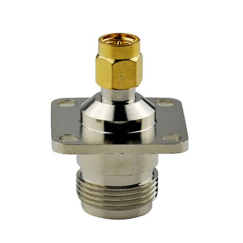 Sma-n adapter sma male plug to n female panel mount 25*25mm straight adapter for sale