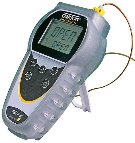 Oakton temp 10k thermocouple thermometer with probe, range -418 to 2501°f for sale