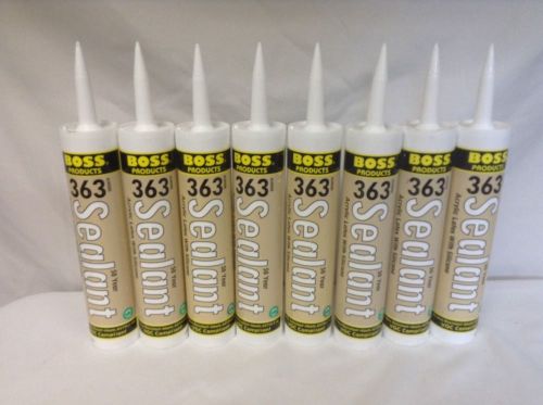 Lot of 8 BOSS SEALANT 363 Almond Acrylic Latex With Silicone 787930363053