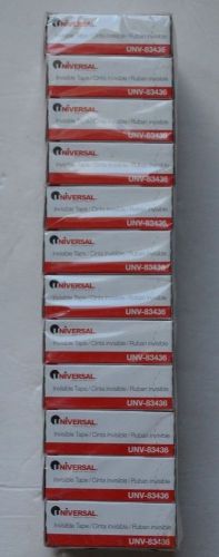 Universal UNV83436 Invisible Tape 3/4 Inch x 1296 Inch Clear 12 Rolls