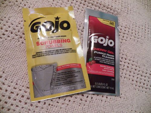 Gojo hand cleaner and scrubbing towel