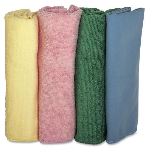 Lot of 4 genuine joe cleaning cloth - 4/pk- 16 total - 16&#034;x16&#034; -blue frost for sale