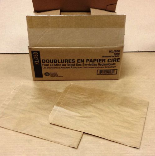 500 HOSPITAL SPECIALTY Sanitary Napkin Disposal Waxed Paper Liner Bag KL-260