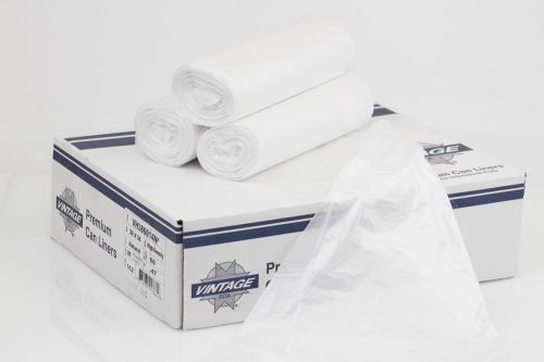 150- 60 gallon hi-d clear trash can liners -38x58 for sale