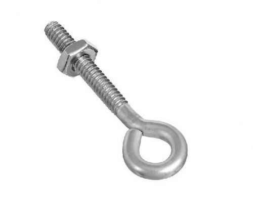 Stanley Stainless Steel Eye Bolt 3/16&#034; x 2&#034; With Nuts 10 Pcs. USA NEW FreeShip