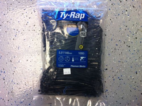 THOMAS&amp;BETTS TY-RAP TY24MX - 5.5&#034; 40LB BLACK STEEL TOOTH CABLE TIES - 1,000PK