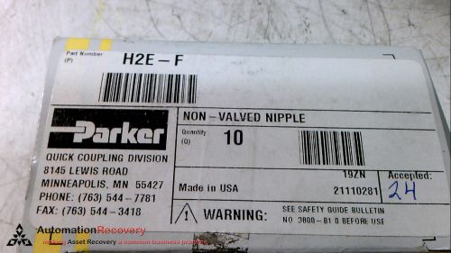 PARKER H2E-F- MALE ADPTR 3/8-1/2 NPT, NEW