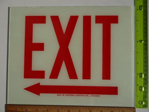 Exit Sign Replacement Glass Sz. 12 x 9 3/8  left arrow